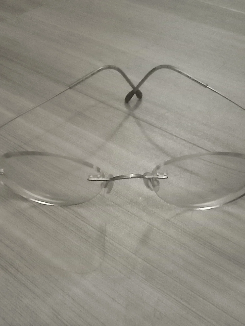 🌁 VINTAGE: SILHOUETTE; M7395 /10 V6050 TITANIUM SILVER RIMLESS GLASS FRAMES
